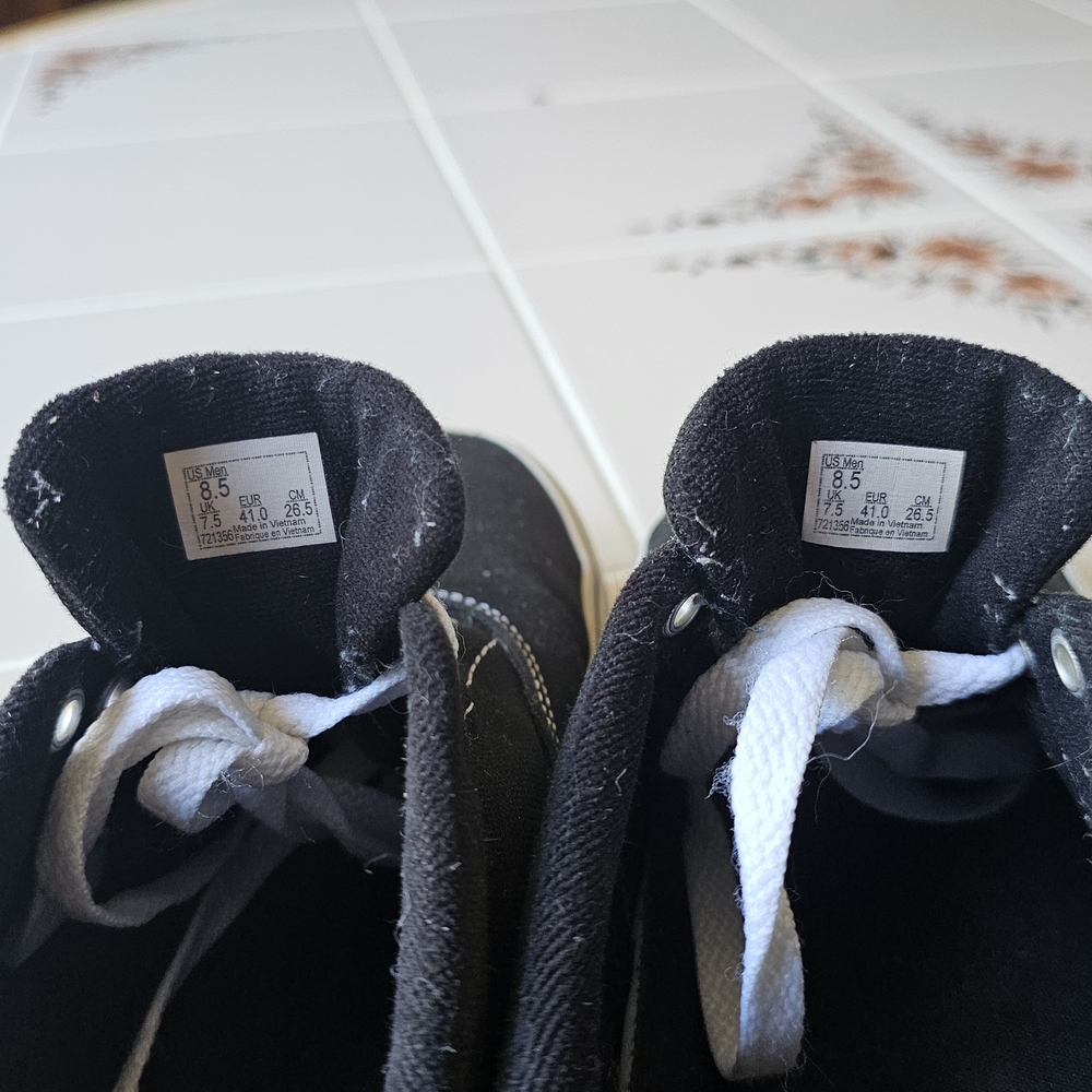 Vans Era Black Canvas Skate Shoes Men’s 8.5 Classic Streetwear Sneakers - Picture 10 of 16